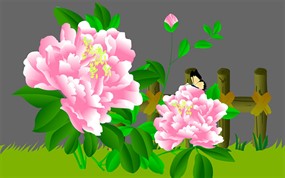 蝴蝶花中飞过flash动画